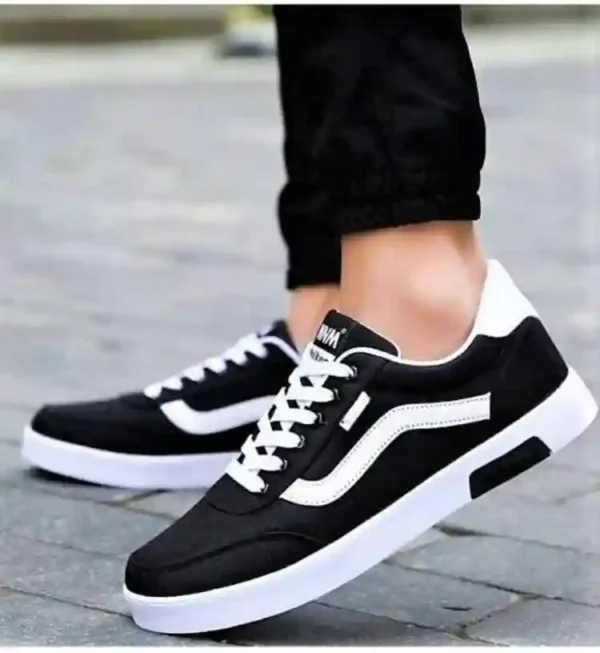 StreetFlex Black & White Sneakers